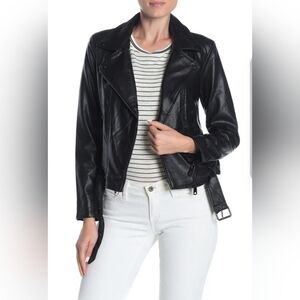 Elodie Vegan Leather Moto Jacket SZ M